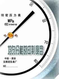 均勻的精密壓力表印制刻度表盤