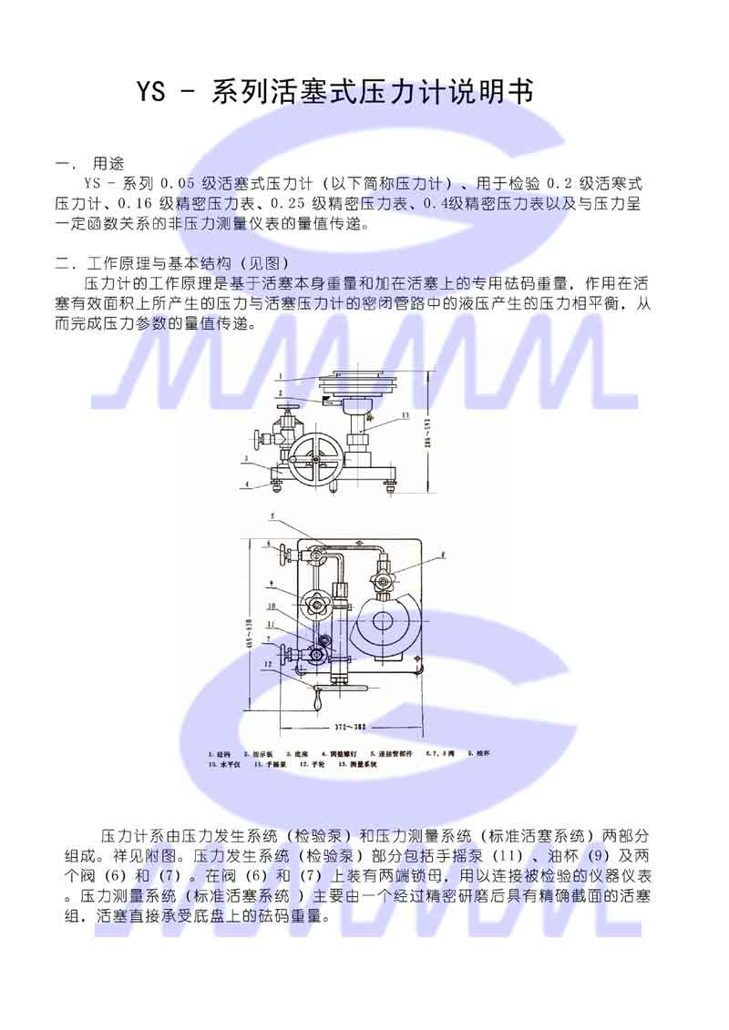 活塞式壓力計